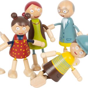 biegepuppen familie aus holz 7 teiliges set